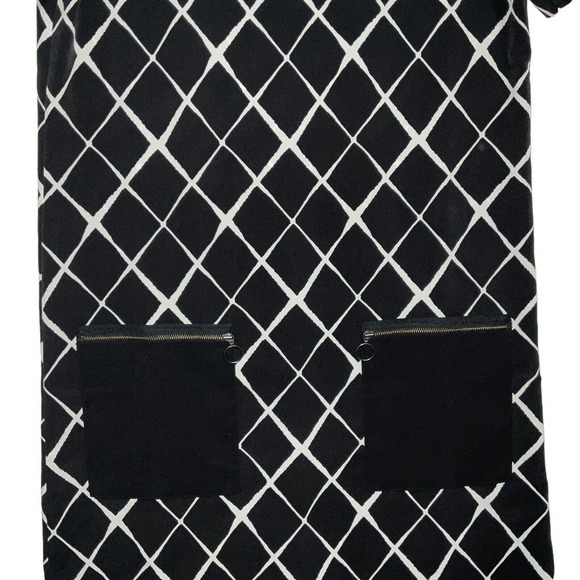 Valette Women’s Black White Sheath Dress. Patch Pockets Sz. Small - Picture 5 of 12